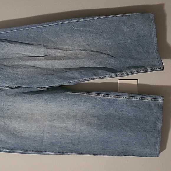 H&M Divided Baggy Loose Fit Mid Waist Wide Leg Jeans Wm 10 Cotton Casual Trendy - Picture 4 of 14